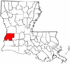 Beauregard Parish map