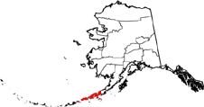 Aleutians East Borough map