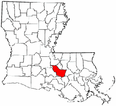 Iberville Parish map
