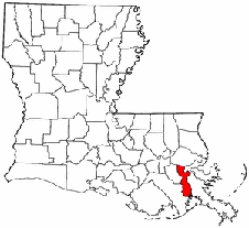 Jefferson Parish map