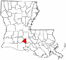 Lafayette Parish map