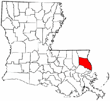 Saint Tammany Parish map