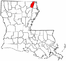 West Carroll Parish map