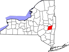 Albany County map