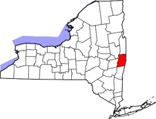 Rensselaer County map