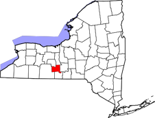 Schuyler County map