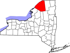 St Lawrence County map