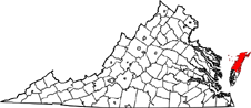 Accomack County map
