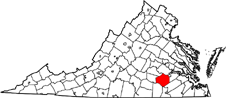 Dinwiddie County map