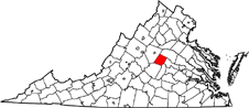 Fluvanna County map