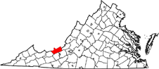 Giles County map