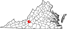 Roanoke County map