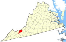 Bland County map