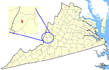 Map Showing Covington City, Virginia 
